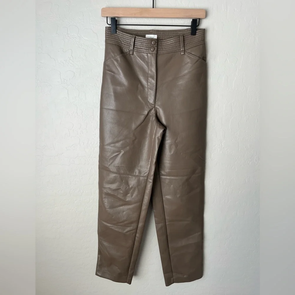 Aritizia Wilfred faux leather high rise pants 6 - Picture 6 of 13